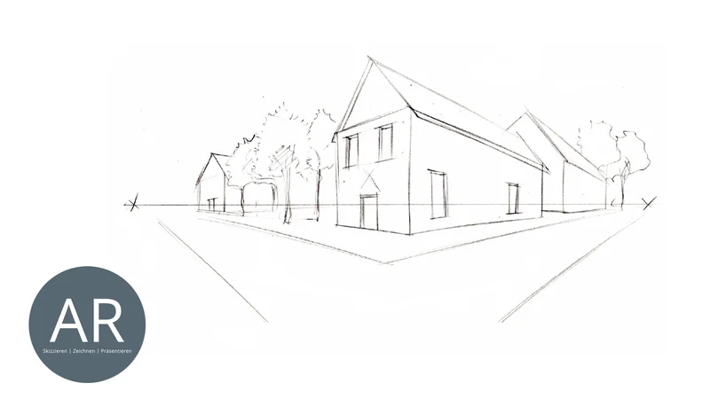 Gebäude zeichnen lernen für Architektur-Mappe und Eignungsprüfung