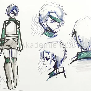 Unser Mappenvorbereitungskurs Game Design Leipzig beinhaltet die Grundlagen des figürlichen Zeichnens sowie des Character-Designs.