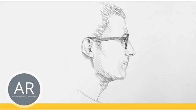 Wie zeichne ich ein Profilporträt - Akademie Ruhr Portraitzeichenkurse.