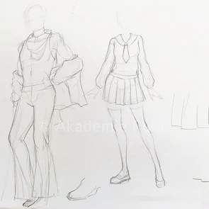 Die Akademie Ruhr Mappenbeispiele für den Studiengang Bühnen und Kostümbild begleitet dich bei der Erstellung deiner Kostümbild-Illustrationen.