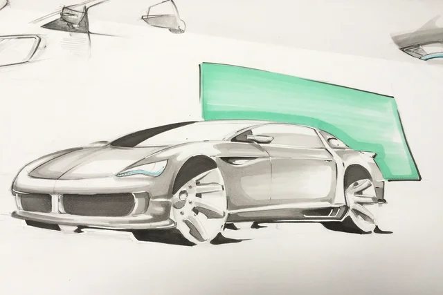 Erfahre wie Julian mit seiner Bewerbungsmappe für Transportation-Design eine der Bestnoten erhalten hat. Wir zeigen dir Mappen-Beispiele für Transportations-Design.