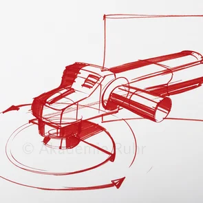 Lerne bei uns welche Zeichentechniken deine Mappenbeispiele Industrial Design bereichern