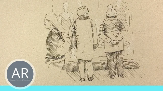 Menschen einfach malen lernen im Zeichenkurs Urban Sketching