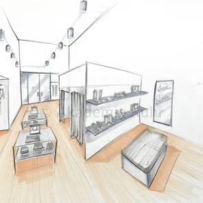 Unser Intensivkurs Mappe-Retail-Design erläutert die Schritt für Schritt die wichtigsten Grundlagen des Zeichnens und Grundkenntnisse der Perspektive
