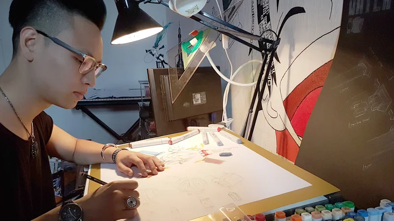 So sieht eine perfekte Bewerbungsmappe Industrial Design aus. Voller Ideen und guter Zeichnungen. Thanh Studien Industrial Design an der Uni Wuppertal. 