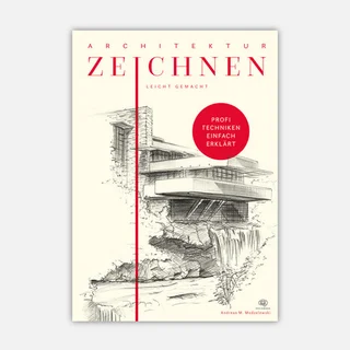 Cover des BrainBook-Buchs „Architektur zeichnen lernen“ zum Zeichnen von Gebäuden, Perspektive und schnellen Skizzen