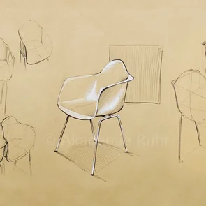 Deine Mappe für Innenarchitektur Studium sollte der Jury in Erinnerung bleiben. Die perfekte Ausarbeitung deiner Skizzen in zum Beispiel 3-Punkt-Perspektive gehört selbstverständlich dazu