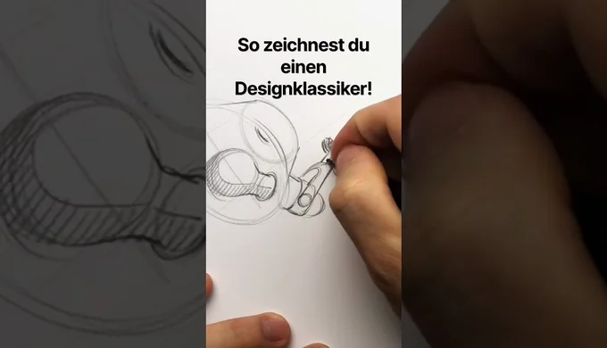 Produktdesign zeichnen lernen – Designklassiker skizzieren #shorts