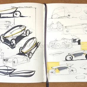 Diverse Techniken und Darstellungen sorgen in deiner Mappe für Transportation-Design Studium für die nötige Abwechslung. Versuche eine große Vielfalt in deine Auto-Skizzen einzubringen und achte immer auf die richtigen Proportionen