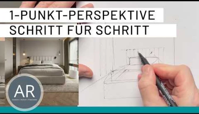 Einpunktperspektive einfach erklärt – Räume, Gebäude &amp; Objekte richtig zeichnen