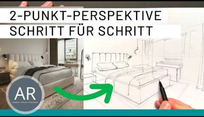 Zweipunktperspektive einfach erklärt – Räume richtig zeichnen | Akademie Ruhr