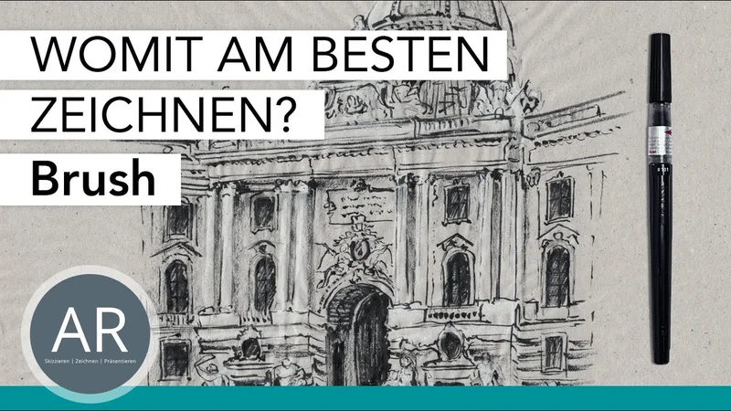 Architektur-Skizzen mit den Pentel Color Brush Pens 
