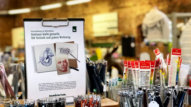 Bei Manufactum stellen wir unsere Zeichenkurse vor.