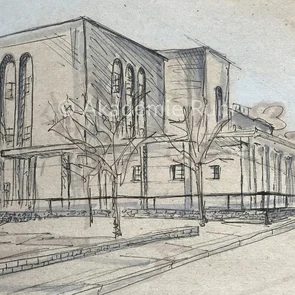 Unser Mappenkurs Architektur Berlin zeigt dir alle wichtigsten Zeichentechniken wie zum Beispiel Urban Sketching. 
